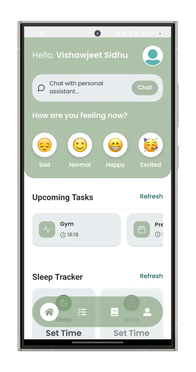 Mood tracking interface